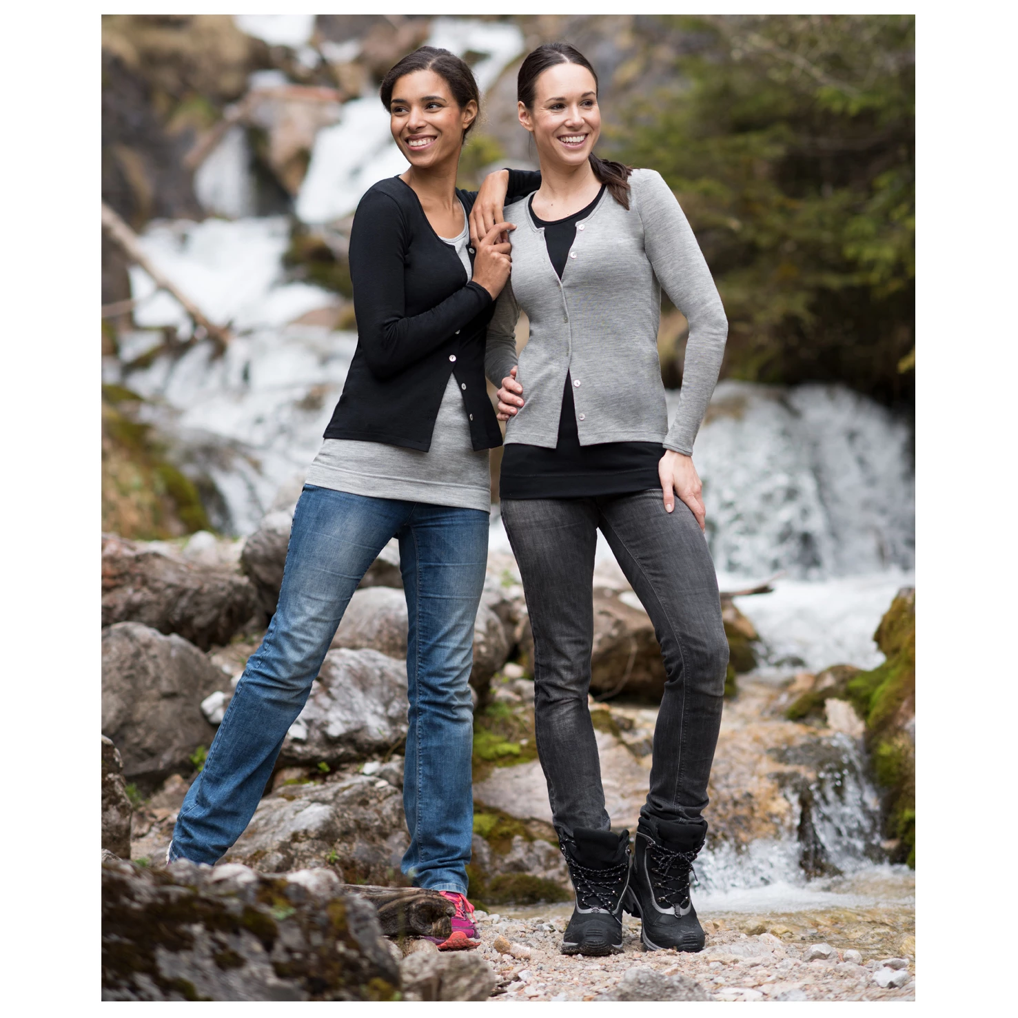 Engel - Damen Cardigan Feinripp - Veste en laine – Image 2